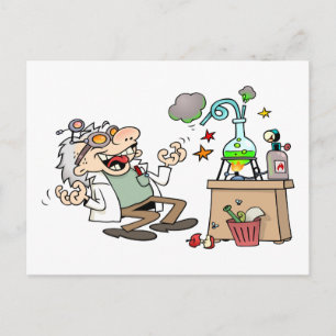 Postal Funny Mad Scientist
