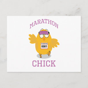 Postal Funny Marathon Chick