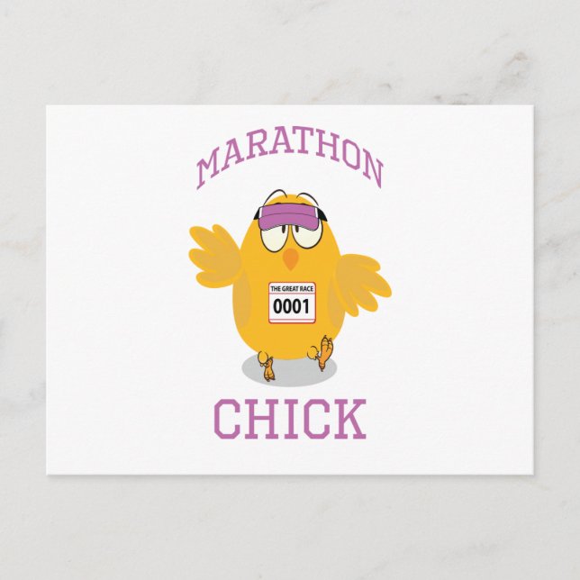 Postal Funny Marathon Chick (Anverso)