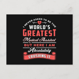 Postal Funny Médica del asistente médico más grande del m