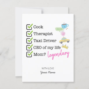 Postal Funny Mom Checklist