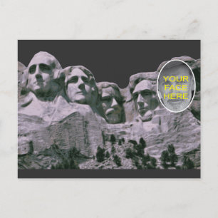 Postal Funny Mt Rushmore con cara añadida