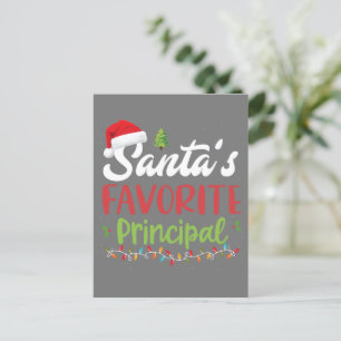 Postal Funny Navidades principales favoritos de Santa