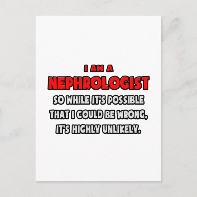 Postal Funny nefrólogo .. Muy improbable (Anverso)