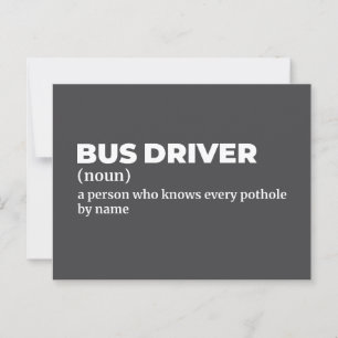 Postal Funny Operador de Autobuses significa regalo