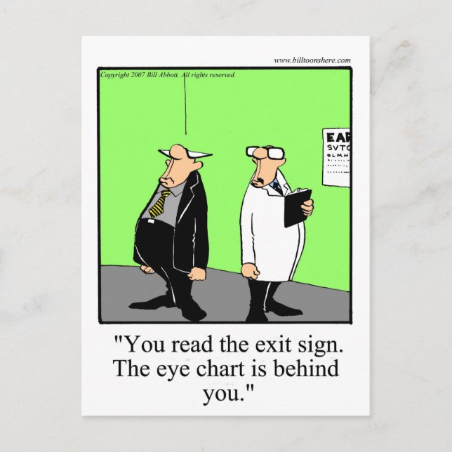 Postal Funny Optometrist Personalizado Postcard (Anverso)