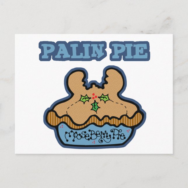 Postal Funny Palin (Moose Berry) Pie (Anverso)