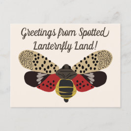 Postal Funny Pennsylvania Spots Lanternfly Personalizado