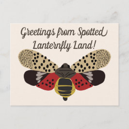 Postal Funny Pennsylvania Spots Lanternfly Personalizado