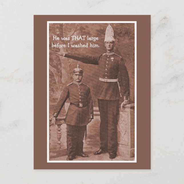 Postal Funny personalizable vintage militar (Anverso)