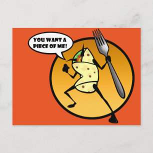 POSTAL FUNNY PERSONALIZADO BURRITO POSTCARD
