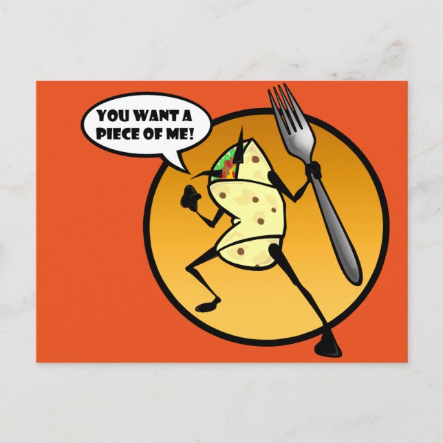 POSTAL FUNNY PERSONALIZADO BURRITO POSTCARD (Anverso)