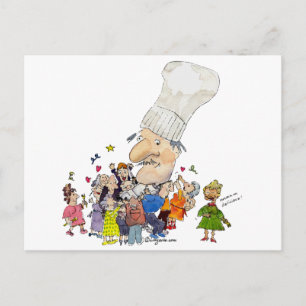 Postal Funny Personalizado Chef francés