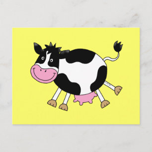 Postal Funny Personalizado Cow Postcard Design