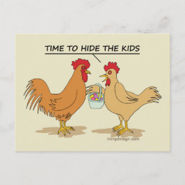 Postal Funny Personalizado de caza de huevos de pascua de