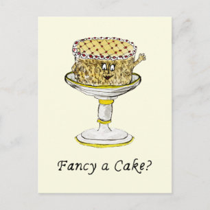 Postal Funny Personalizado de Gateau le gusta una cita de