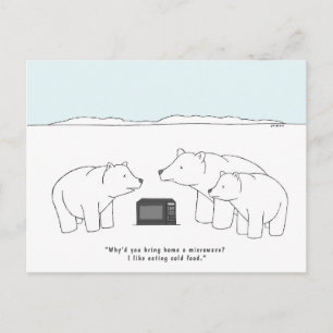Postal Funny Personalizado de imágenes de oso polar Chist