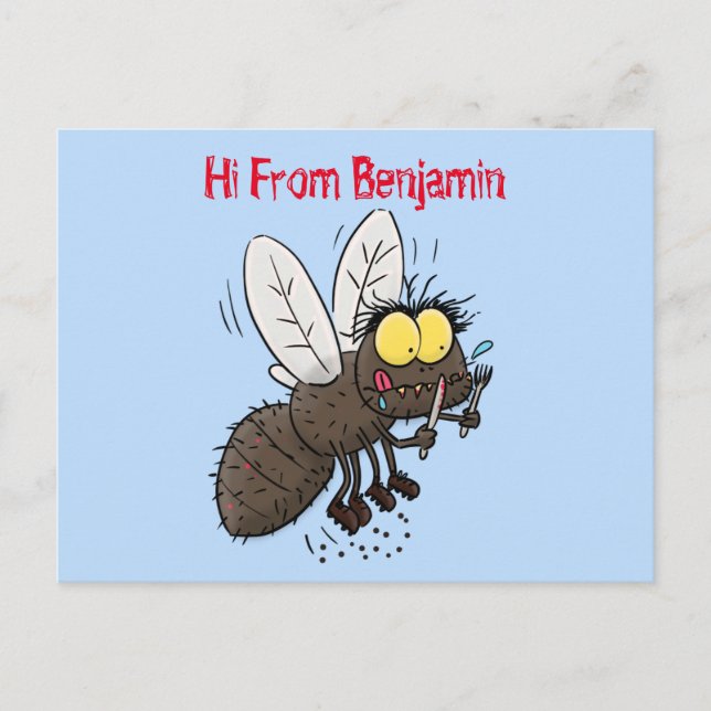 Postal Funny personalizado de insectos de herradura (Anverso)