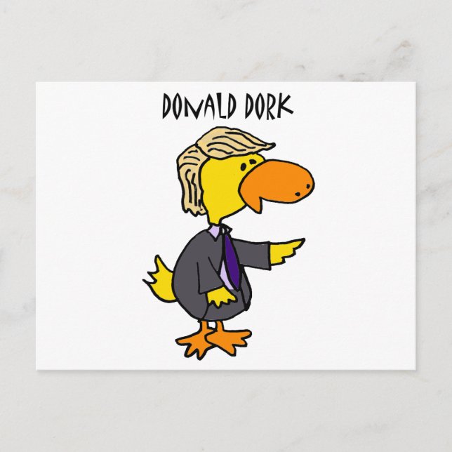 Postal Funny Personalizado político de Donald Trump Dork (Anverso)