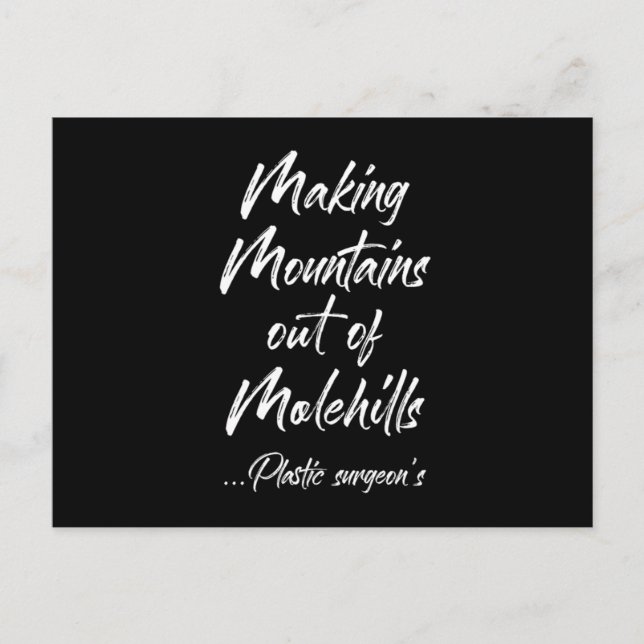 Postal Funny Plastic Surgeon Saying Cosmetic Surgery Gift (Anverso)