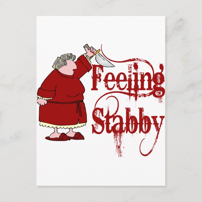 Postal Funny PMS Stabby (Anverso)