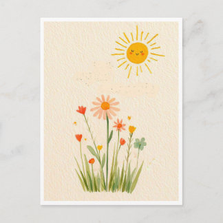 Postal Funny postcard. Summer day