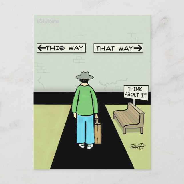 Postal Funny Procrastinación Personalizado (Anverso)