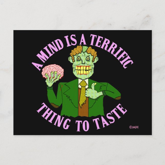 Postal Funny Profesor Zombie Proverb (Anverso)
