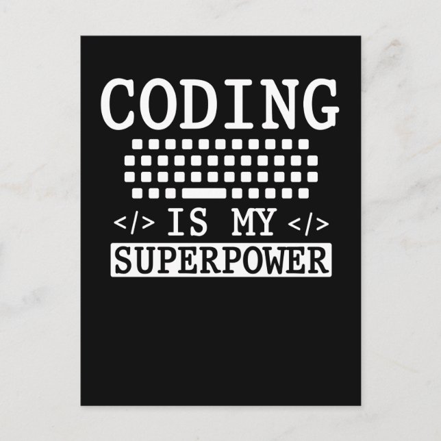 Postal Funny Programador Informático Coder (Anverso)