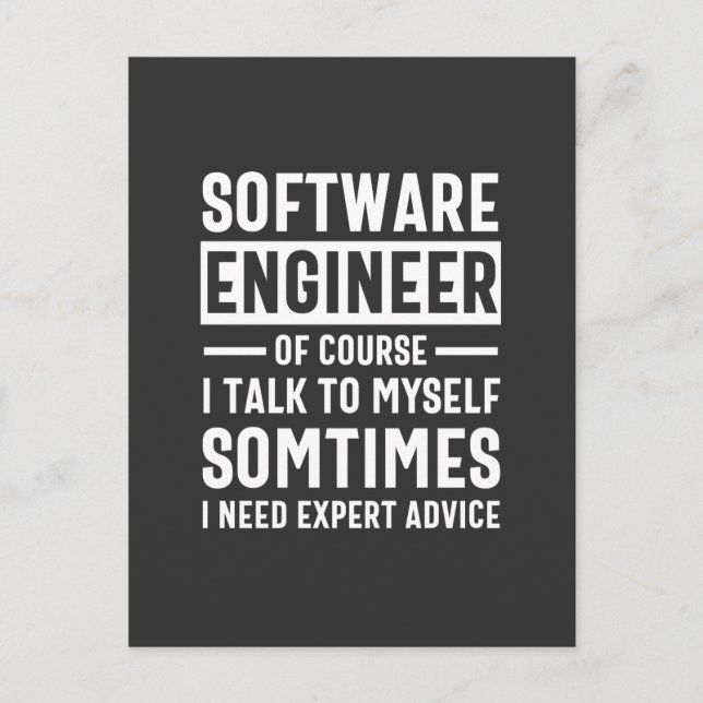 Postal Funny Programming Software Engineer Gift (Anverso)