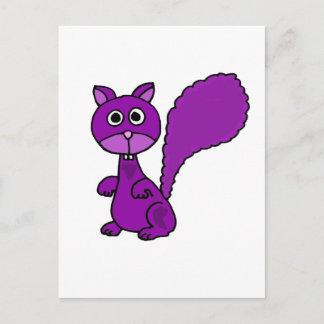 Postal Funny Purple Squirrel Personalizado