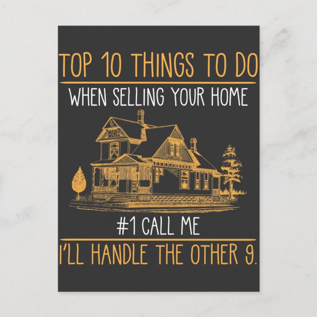 Postal Funny Realtors House Seller Agente Inmobiliario (Anverso)