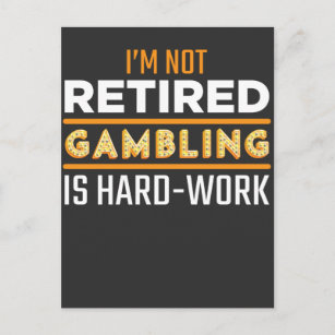 Postal Funny Retirado Gambler Casino Slot Machine Player