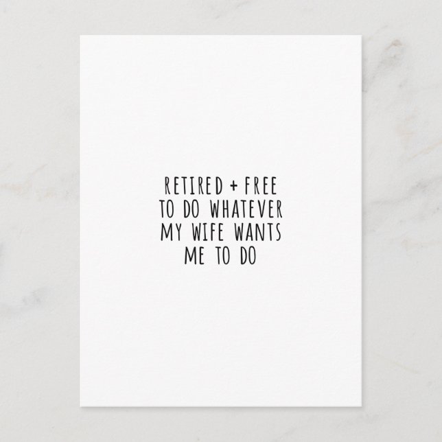 Postal Funny Retirement Card (Anverso)