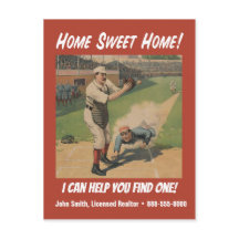 Funny Retro Baseball Realtor Marketing
