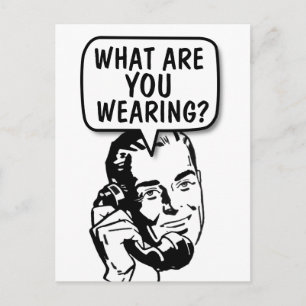 POSTAL FUNNY RETRO HOMBRE 'HABLANDO SUCIO' FUNNY POSTCARY