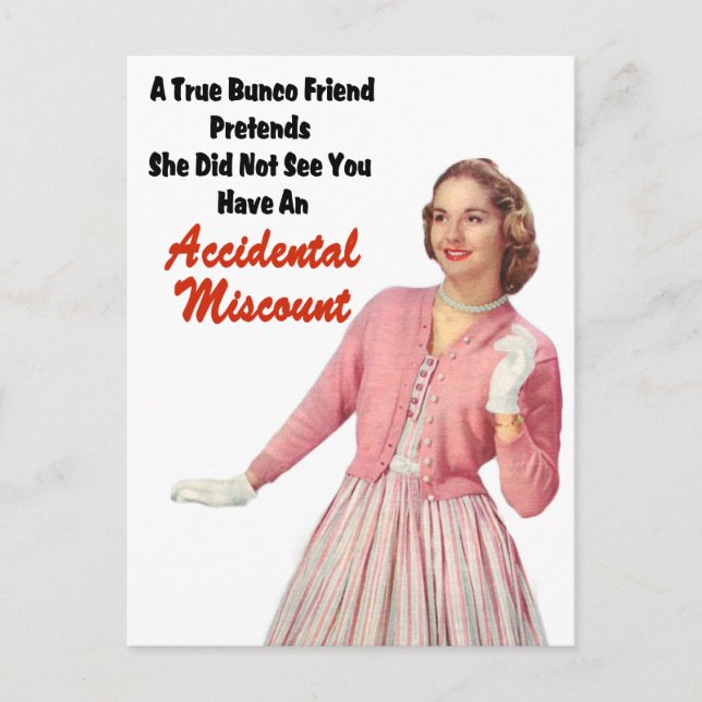 Postal Funny Retro Vintage Bunco (Anverso)