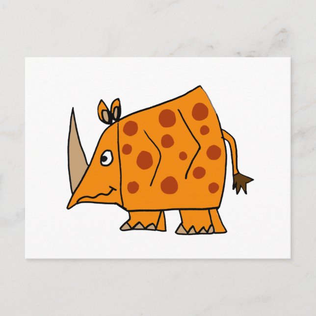 Postal Funny Rhino Personalizado (Anverso)