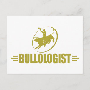 Postal Funny Rodeo Bull Rider