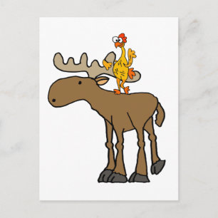 Postal Funny Rubber Chicken Rige Moose Personalizado