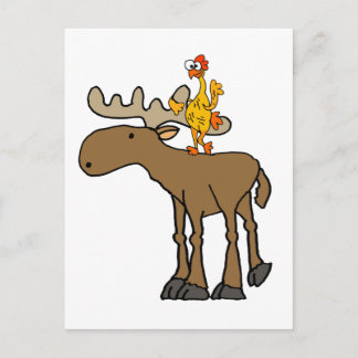 Postal Funny Rubber Chicken Rige Moose Personalizado