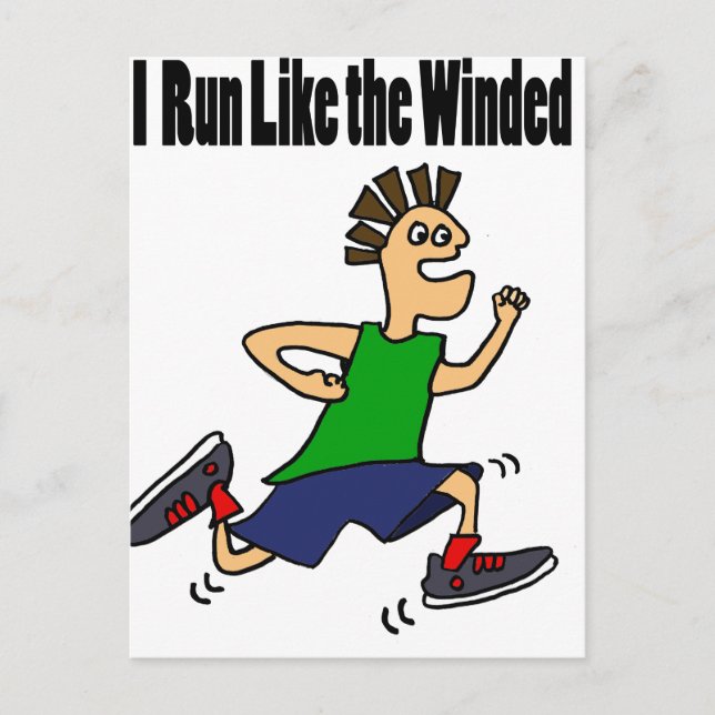 Postal Funny Runner Dude Personalizado (Anverso)