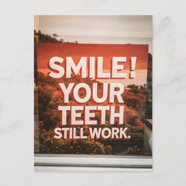 Postal Funny Sarcasm Birday Smile Old Age (Anverso)