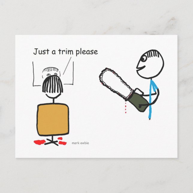 Postal Funny Scary Barber Sweeney Todd (Anverso)