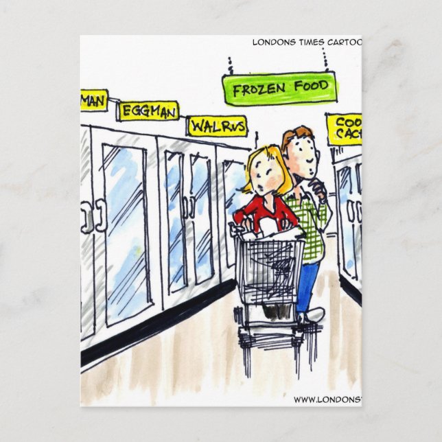 Postal Funny sección de alimentos congelada de Walrus (Anverso)