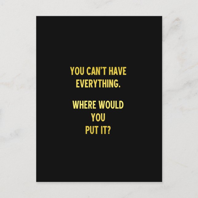 Postal Funny Shopping Hoarding Chiste (Anverso)