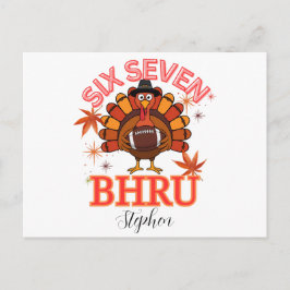 Postal Funny Six Seven Meme Turkey Bruh,Postcard