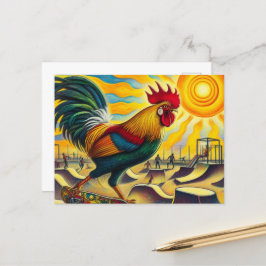 Postal Funny Skateboarding Rooster
