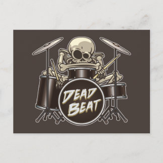 Postal Funny Skeleton Drummer