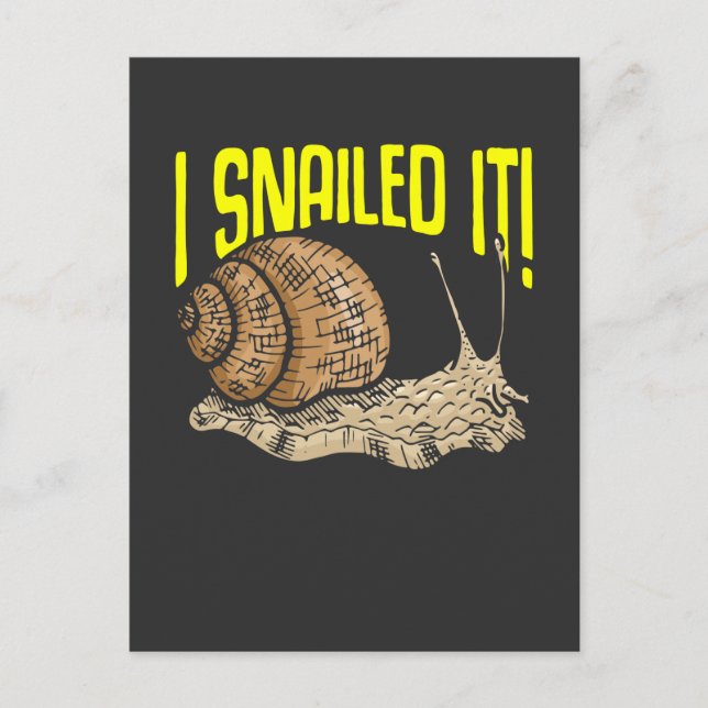 Postal Funny Snail Lover Gardener Slug Pun (Anverso)